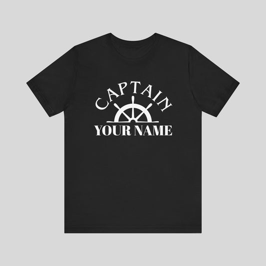 Customised CAPTAIN Name Unisex Jersey Short Sleeve Tee