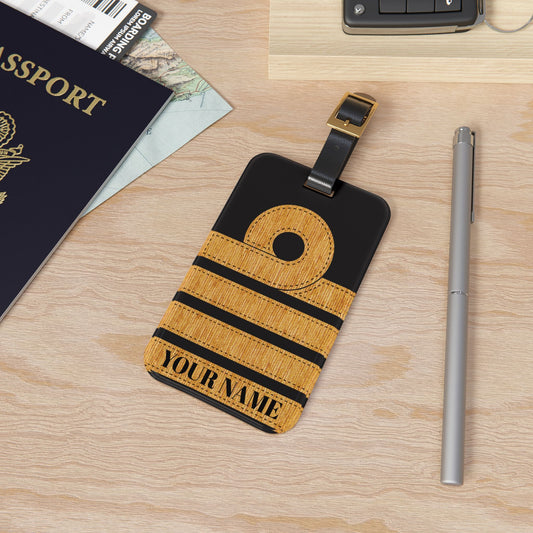 Customized Captain Stripe Luggage Tag