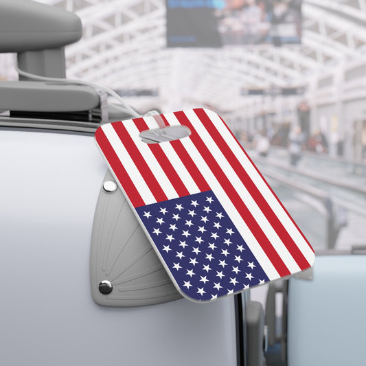 American Flag Luggage Tag